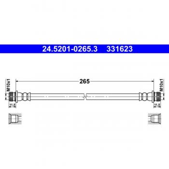 Tubo de freno ATE 24.5201-0265.3 / Latiguillo de freno ATE 24.5201-0265.3