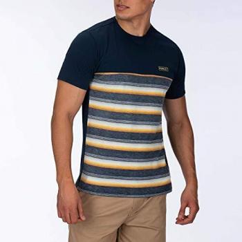 Hurley M Dri-Fit Harvey Blocked Serape S/S Camisetas, Hombre, Armory Navy, S