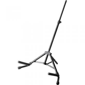K&M 28130 Amp Stand for Monitors, Height Adjustable 22.4-39, 77.1 lb Capacity, Black