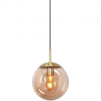 Lámpara colgante Bollique Steinhauer, latón, Ø 20 cm, cristal, 1 luz, globo, led ámbar
