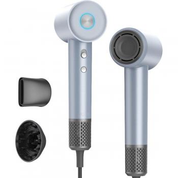 Secador de pelo profesional JIGOO H300 de alta velocidad 1600W, 200 millones de iones negativos, 2 niveles de velocidad, motor sin escobillas de 110.000 rpm, bajo ruido, anillo de