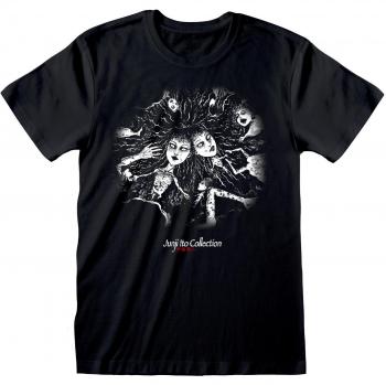 Junji Ito Tomie Unisex Black T-Shirt - Large, Crawling Design