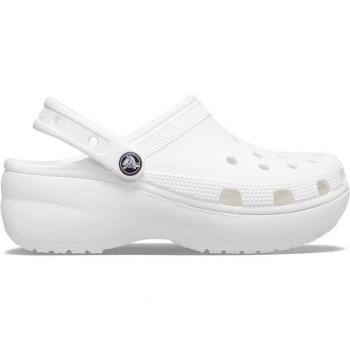 Crocs Classic Platform Unisex Slip On Shoes - White - Size UK 6