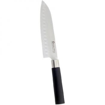 Metaltex Cuchillo SANTOKU 'Asia', Negro/Plateado, 31 cm