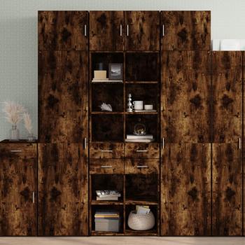 Armario de madera de ingeniería roble ahumado 70x42,5x225 cm vidaXL