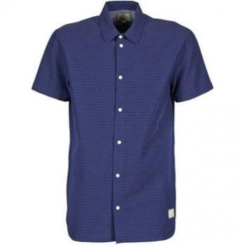 Camisa corta de manga azul DAN S para hombre