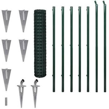 vidaXL Set de Euro-Valla con Clavo 10 x 1,5 m