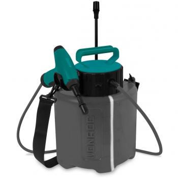 Pulverizador a presión 5L - Batería de 4V integrada, incluye 2 lanzas de pulverización, correa de hombro y cable de carga USB, con indicador LED