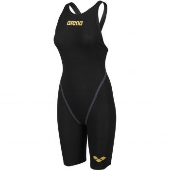 Bañador de competición Arena Powerskin Carbon Core FX FBSLCB negro amarillo mujer - 36 con espalda abierta