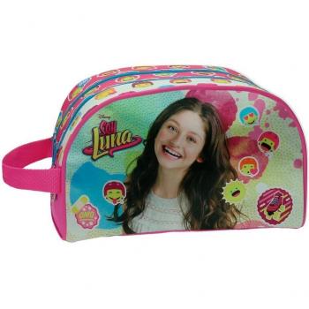 Disney Luna Icons Neceser Dos Compartimentos Adaptable Rosa 26x16x12 cms Poliéster