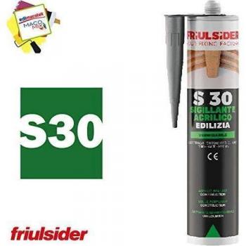 FRIULSIDER S3001 sellador obra acrílico 310 ml blanco RAL9010 Ahorra ripara pequeñas crepes ranuras pared fija hormigón Malta ladrillo piedra azulejos yeso madera