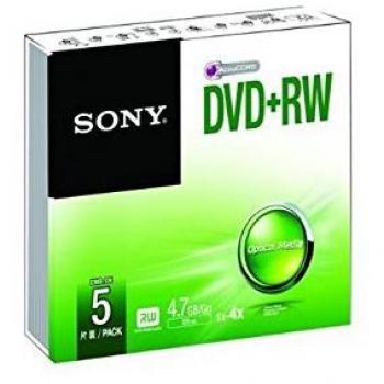 Sony DVD+RW 4.7GB 4,7 GB 5 Pieza