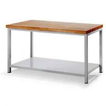 Banco de trabajo modular RAU con 1 repisa de acero, 900 mm de profundidad y 1500 mm de ancho