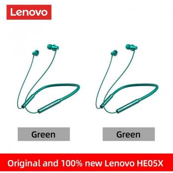 Auriculares Intrauditivos Deportivos Lenovo HE05X, Inalámbricos Bluetooth 5.0, Resistentes al Agua, con Banda para el Cuello, para Móvil