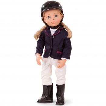 Happy Kidz Anna Competition Rider Doll - 50 cm Multi-Jointed with Blonde Hair and Blue Eyes
