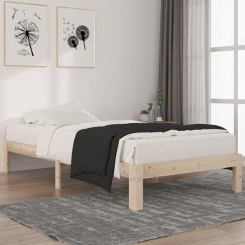 Estructura de cama madera maciza de pino 100x200 cm