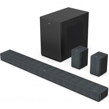 Barra de Sonido TCL X937UE 7.1.4 1020W Dolby Atmos Subwoofer Inalámbrico Altavoces Satélites Negro
