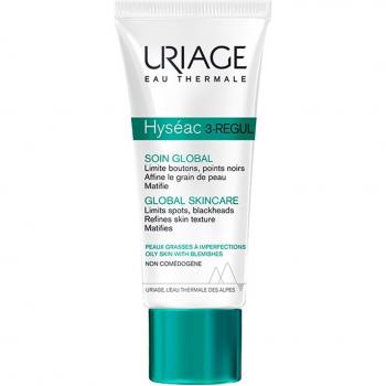 Uriage Hyseac 3-Regul+ Anti-Blemish Global Care Cream 40ml - Salicylic Acid & AHA for Acne and Post-Acne Marks