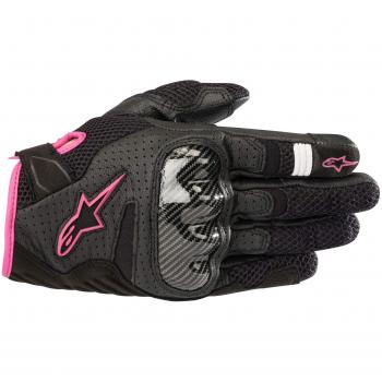 Alpinestars Stella SMX-1 Air V2 Women's Motorcycle Gloves - Black/Pink - Size XL