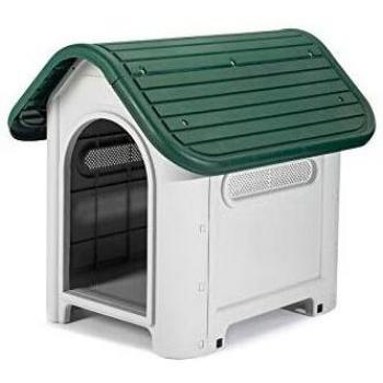GARDIUN KZT1005 - Caseta de Perro Kira Resina 75 x 59 x 66 cm, Beige/Verde