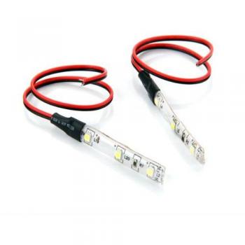 Ecloud Shop 2X Tira 3 3528 LED Impermeable Blanco 4.4 * 0.8CM Coche