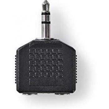 Adaptador de Audio Estéreo 3.5 mm Macho a 2x 3.5 mm Hembra Negro