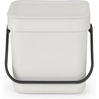 Brabantia - Cubo de basura para reciclar Sort&Go 3L Gris Claro