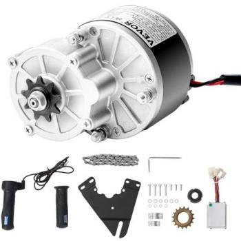 VEVOR 250W Brushless Electric Motor Kit - 24V 2700 RPM with Upgraded Speed Controller and Throttle Grip for Go Karts, E-Bikes, Motorcycles, and Scooters