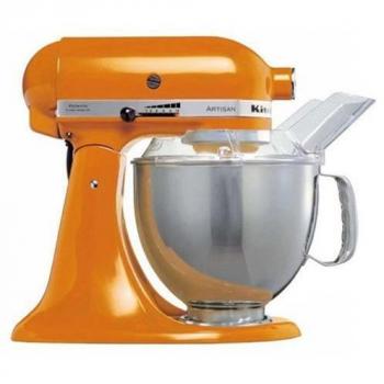 KitchenAid KSM150PSETG_ETG - Robot de cocina, motor de 300 vatios, capacidad de 5 l, 10 velocidades, color naranja