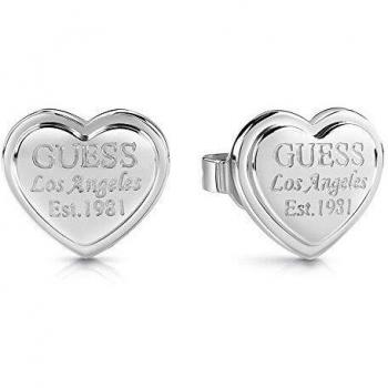 Guess Pendientes de botón Mujer chapado en plata - UBE28008