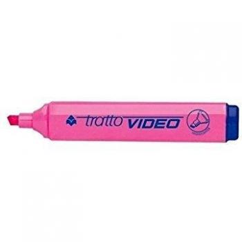 Tratto Video 830207 - Pack de 12 marcadores fluorescente, color rosa