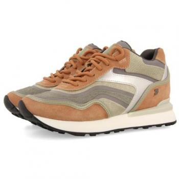 Gioseppo IGAL - Zapatillas deportivas de mujer con cuña interna, serraje, cordones y contrastes
