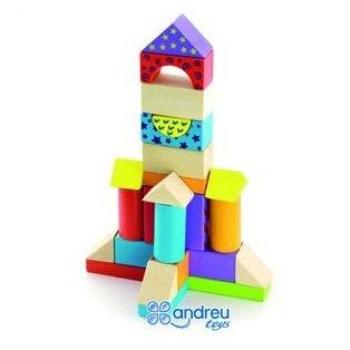 Andreu Toys - Bloques de Madera, 100 Piezas