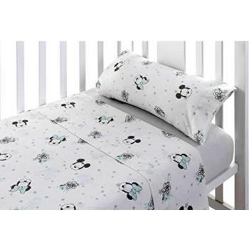 Disney 65359 - Juego de sabanas para cunas, color Agua marino y Gris