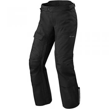 REV'IT! Pantalones de Moto Alpinus GTX Cortos Negros, textiles, impermeables, con membrana Gore-Tex, talla 2XL