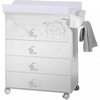 Mueble Bañera/Cambiador Micuna Dolce Luce blanco/Estrellas gris