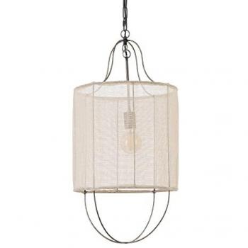 Lámpara de Techo 38,5 x 38,5 x 75 cm Natural Dorado Metal