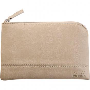 Bolsa con cremallera Rhodiarama - Pequeña (S) beige