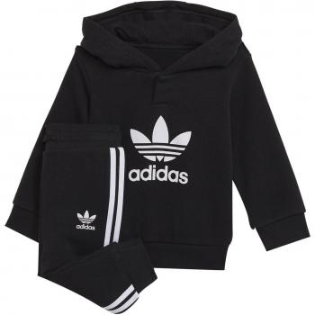 Conjunto Adidas Sudadera con Capucha y Pantalón Negro para Bebés 6-9 Meses