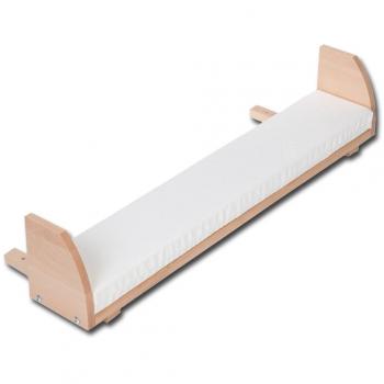 Extensión lateral de cuna de colecho babybay en color natural lacado con su extensión del colchón para los modelos Maxi y Boxspring