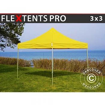 Carpa Plegable Rápida FleXtents Pro 3x3m Impermeable Amarillo