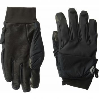 Black Diamond Wind Hood Softshell Warm and Weatherproof Gloves, Unisex Adulto, Smoke, Small