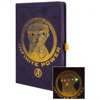 Avengers Infinity War - Cuaderno A5 Premium Con Luz Gauntlet