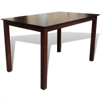 vidaXL Mesa de comedor madera maciza, 110 cm, Marrón