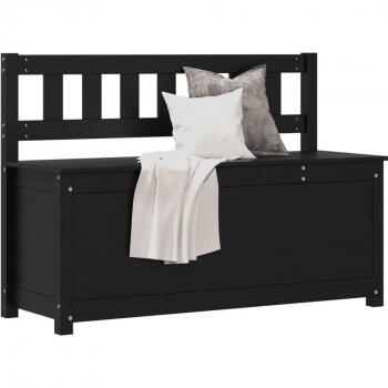 Banco de madera maciza de pino negro 110x41x76,5 cm