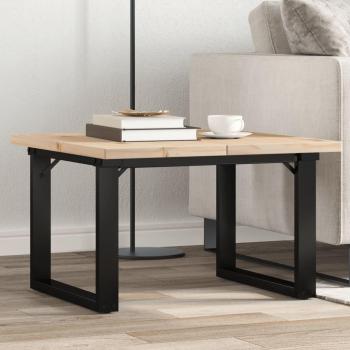 Mesa de centro Salotto O-frame 70x70x40,5 cm Pino macizo y hierro fundido