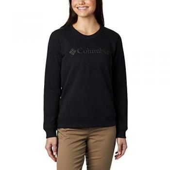 Columbia Suéter con Cuello Redondo con Logo, Mujer, Negro, XL
