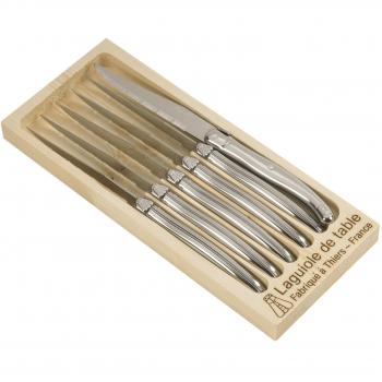Jean Dubost Laguiole Stainless Steel Steak Knives Set of 6