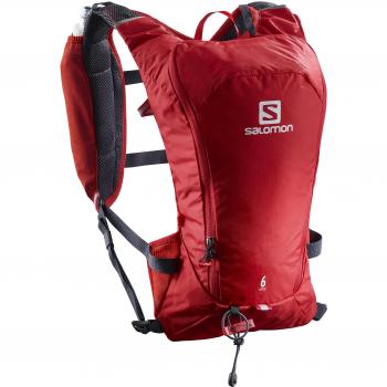 Salomon Mochila ligera para running 6L, agile 6  set, rojo y gris