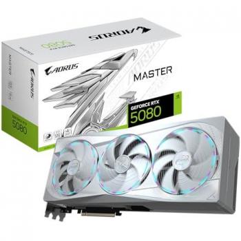 Tarjeta Gráfica Gigabyte AORUS GeForce RTX 5080 MASTER ICE 16GB GDDR7, PCI-E 5.0, 2805MHz, 3x DisplayPort 2.1 y 1x